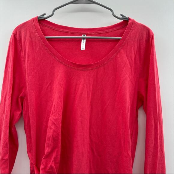 Fabletics Layla Twist Long Sleeve Tee Shirt in Horizon Pink Size L - Picture 3 of 9